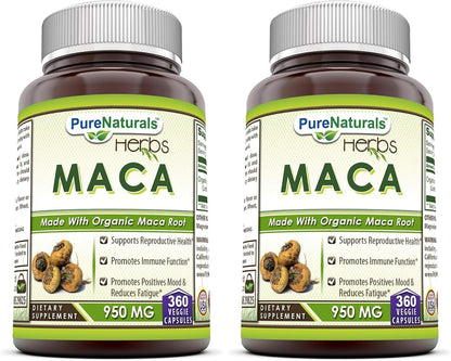 Pure Naturals Maca 950 mg – 360 Cápsulas – Probado por terceros: Análisis independientes verifican la pureza y – Image 4