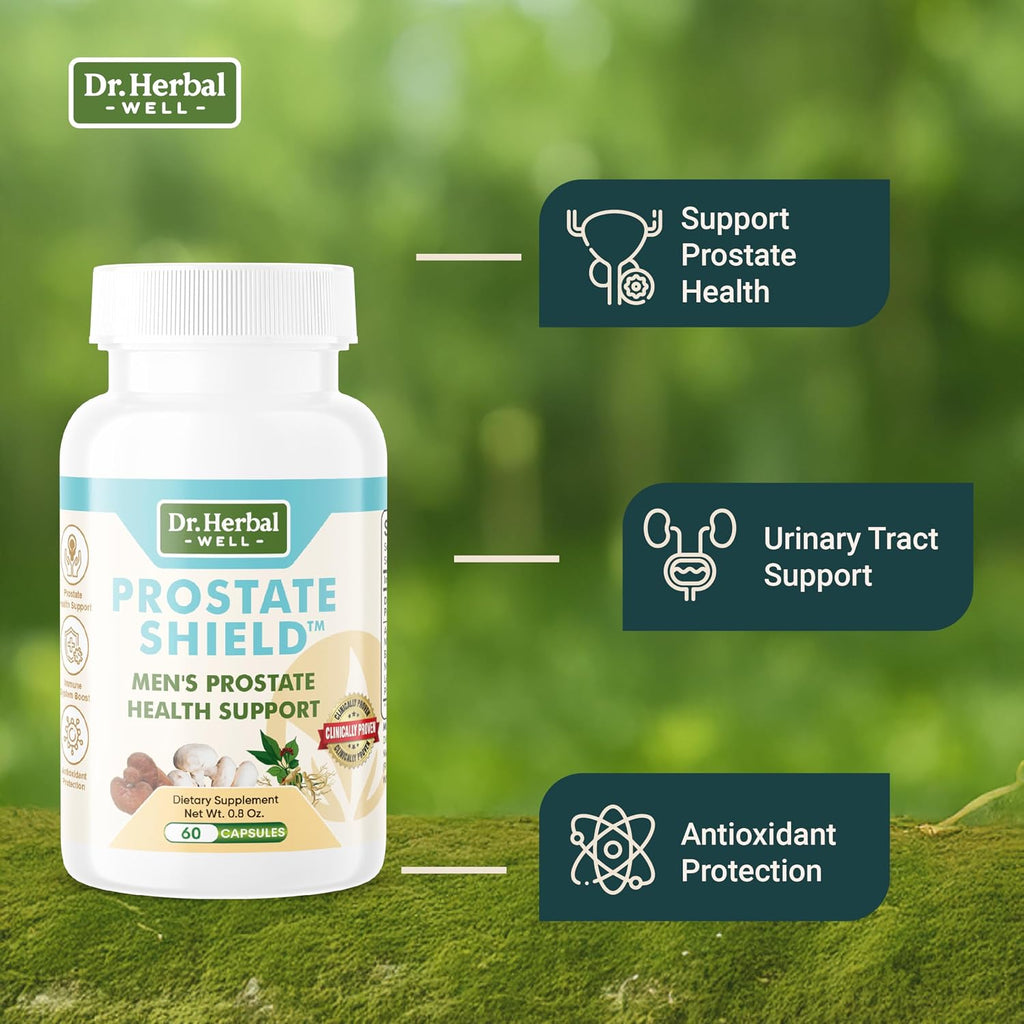 Prostate Shield – Apoyo Prostático 100% Natural, Sin Vitaminas ni Minerales Añadidos