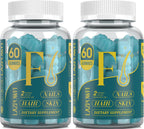 Lazpowfi Biotin Gummies - Gominolas de Biotina para Cabello, Piel y Uñas, Vegano, 60 unidades