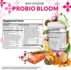Clean Nutraceuticals Probióticos para Mujeres con D-Manosa, Arándano Rojo, Ñame Salvaje, Sauzgatillo - 20 Cepas Probióticas y Prebióticas - Equilibrio del pH, Probiótico Femenino para la Salud Digestiva - 60 Cápsulas