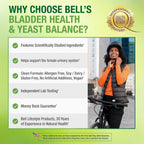 Bell Bladder Health & Yeast Flora Balance - 60 Cápsulas - D-Mannose para el Bienestar Femenino