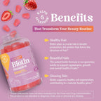 Gominolas de Biotina 5000 mcg - 21st Century - 120 unidades - Sabor Fresa Natural