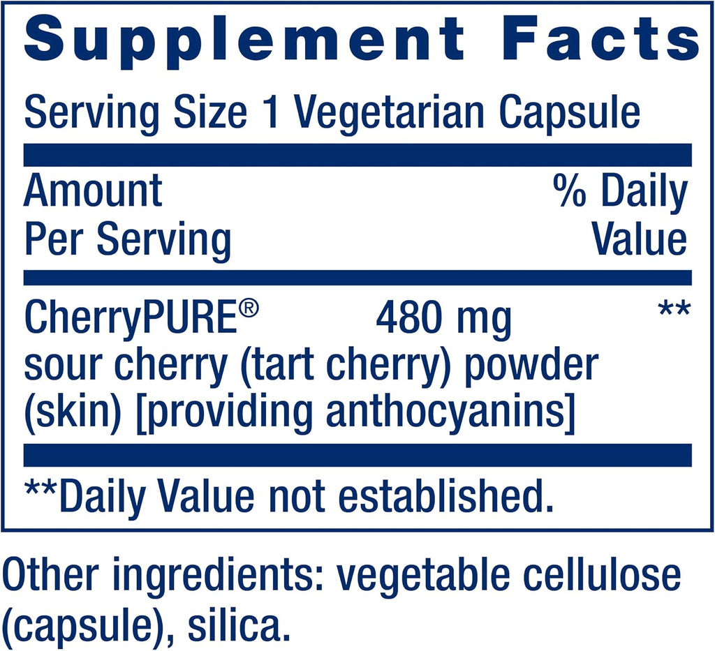 Life Extension Tart Cherry with CherryPURE® - 60 Capsules