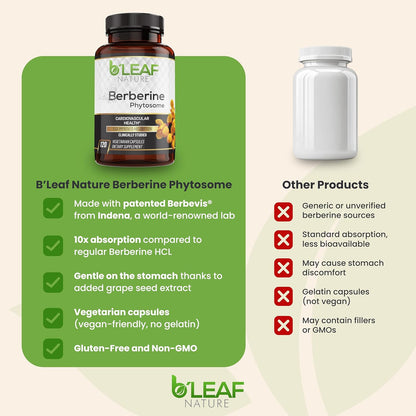 B’Leaf Nature Berberina Phytosome, 120 – Proteína de guisante: fuente vegetal que complementa la matriz lipídica. – Image 4