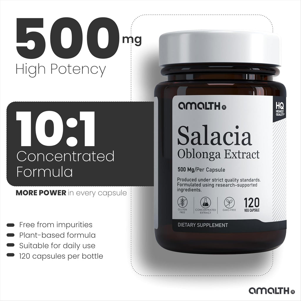 AMALTH Salacia Oblonga 500 mg - 120 Cápsulas Vegetales