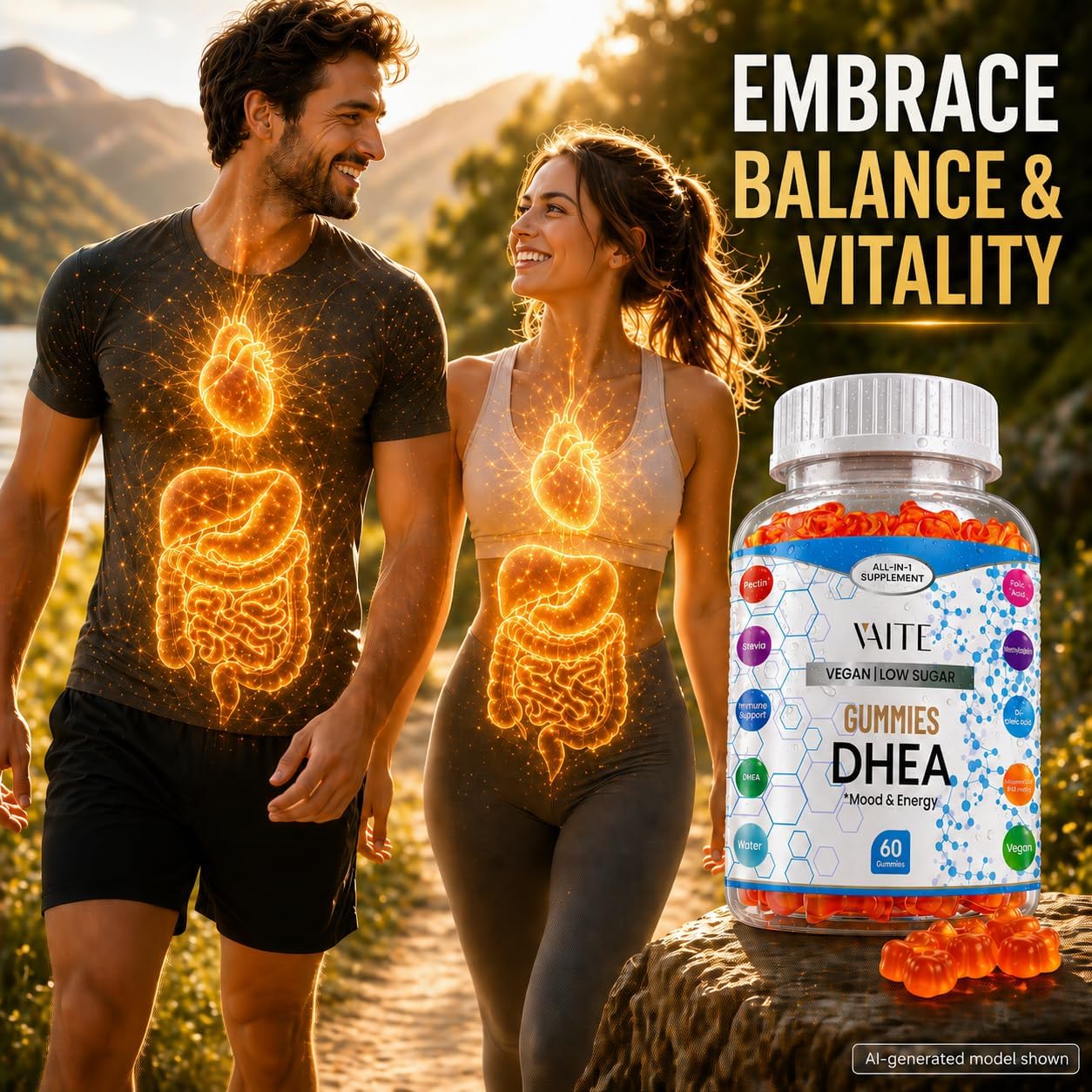 VAITE DHEA 50mg Gominolas para Hombres y Mujeres – 60 Unidades