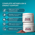 PUREHEALTH RESEARCH Metabolic Reds - Superfood Orgánico en Polvo con Frutas, Verduras, Adaptógenos y Probióticos - 117 g (30 porciones)