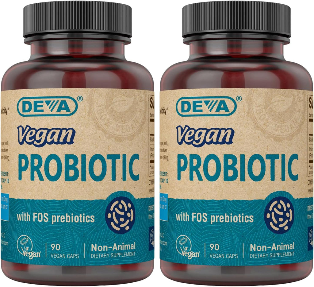 Deva Vegan Probiotic with FOS Prebiotics - 90 Capsules