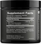 Ultra High Potency Trans Resveratrol 1000mg - 98% Puro - Extracto de Raíz de Polygonum - 60 Cápsulas