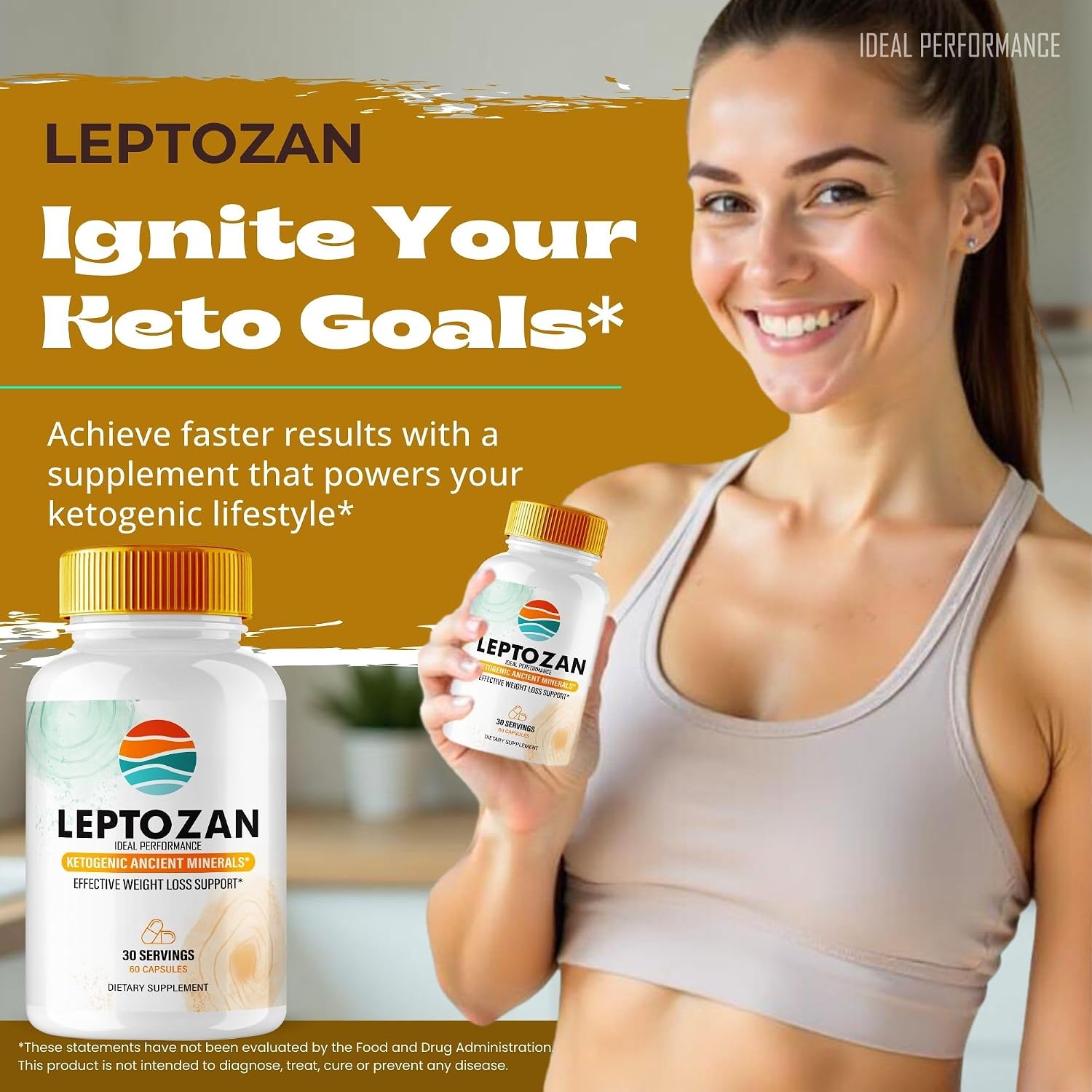 IDEAL PERFORMANCE Leptozan Cápsulas - Suplemento Oficial, Fórmula Premium Natural (2 Paquetes)