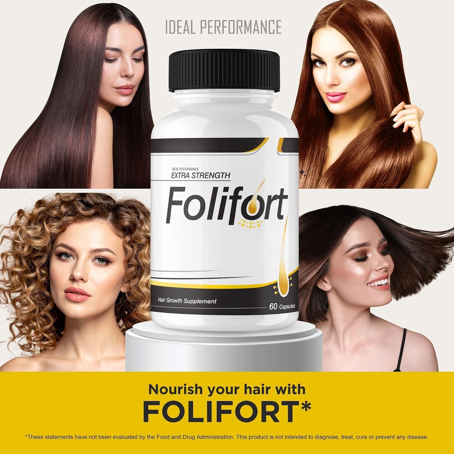Ideal Performance Folifort – Complemento Alimenticio para el Cabello (300 Cápsulas)