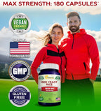 aSquared Nutrition Red Yeast Rice 1800mg - 180 Vegetarian Capsules