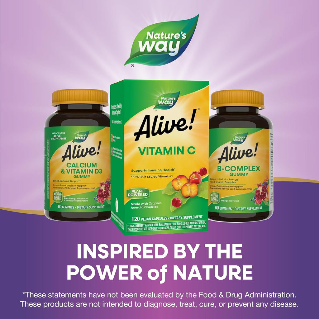 Alive! Organic Acerola Vitamin C - 120 Capsules