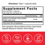 Force Factor Apigenin 50 mg, 60 cápsulas – Suplemento para la relajación y el estrés