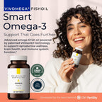 VIVOMEGA Fish Oil con VESIsorb® – Suplemento de Omega 3 con Vitamina D3 y K2 para el Bienestar Reproductivo – 60 Cápsulas Blandas