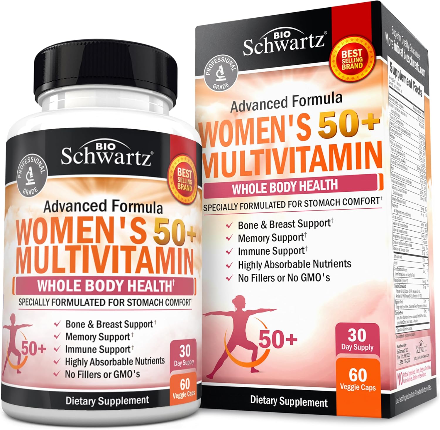 BioSchwartz Gomitas Multivitamínicas para Mujeres, Sabor a Bayas Mixtas, 60 Unidades