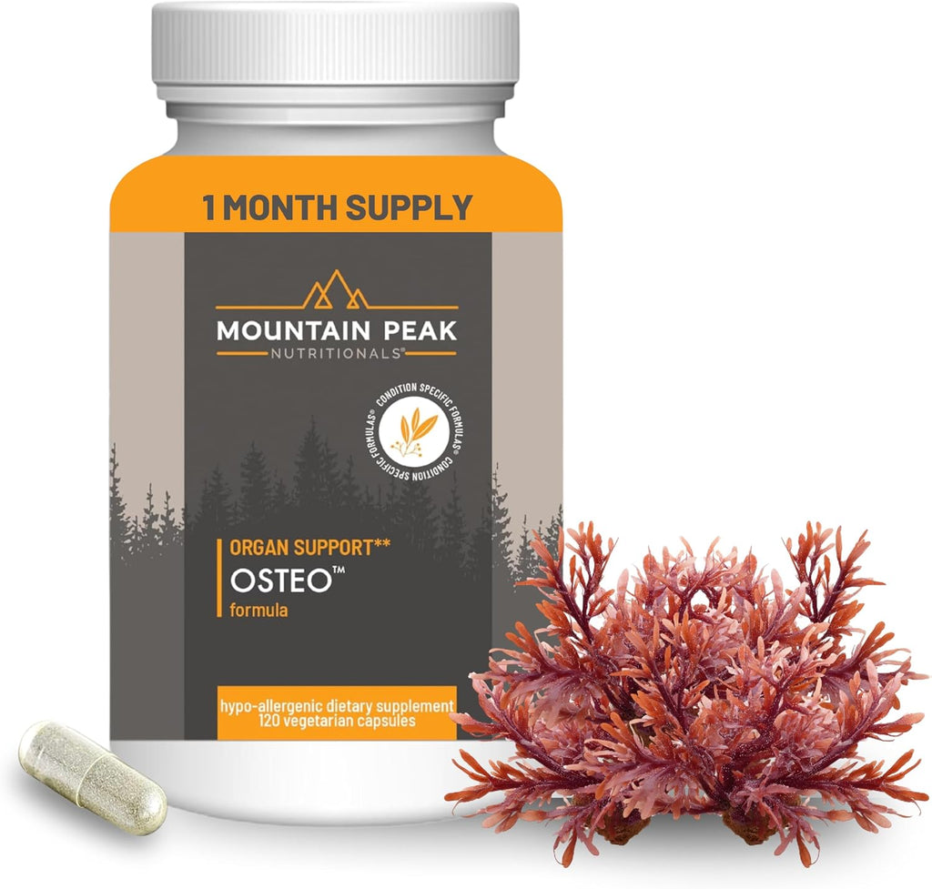 Mountain Peak Nutritionals Osteo Supplement - Apoyo Óseo con Vitaminas D3, K2, Calcio y Magnesio (120 Cápsulas Vegetales)
