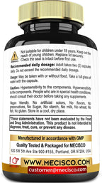 Mecisco NAD+ Suplemento con Nicotinamida Ribósido, Quercetina, Resveratrol, Cúrcuma, Rhodiola Rosea y Astrágalo - 60 Cápsulas