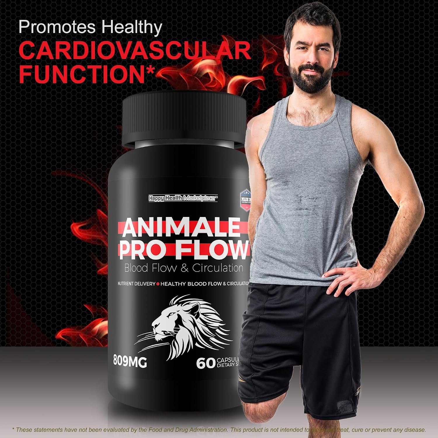 Animale Pro Flow - Complemento alimenticio para el flujo sanguíneo en hombres