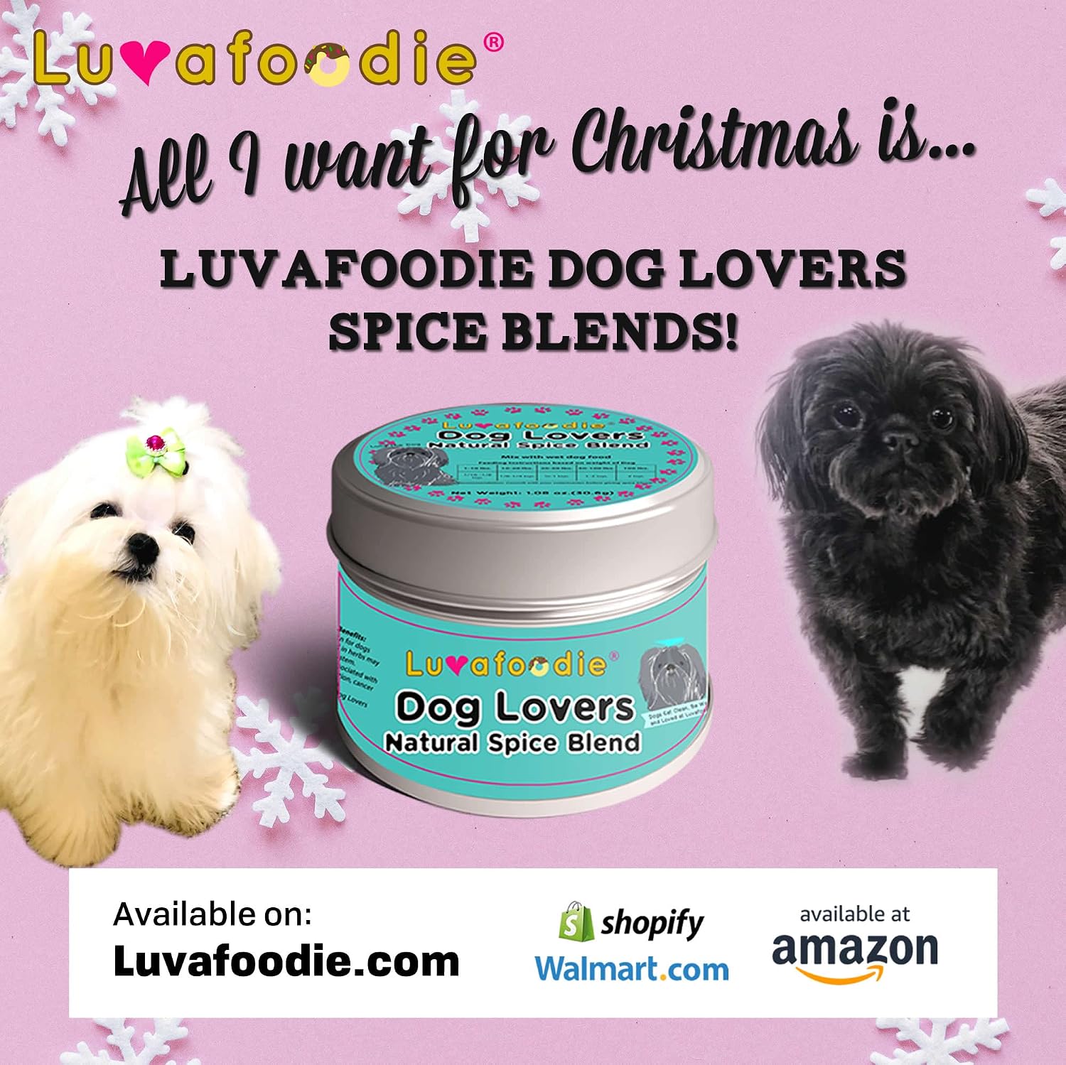 Luvafoodie Lata de Especias para Perros (Pack de 2)