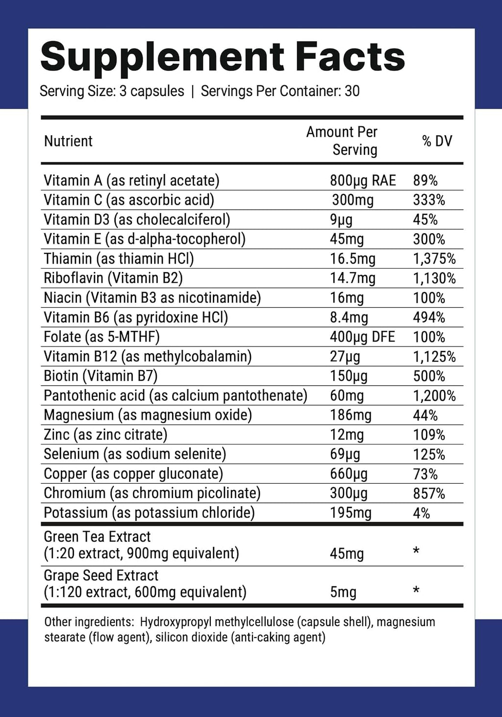 Nutri-Align Multivit Keto - 90 Multivitamin Capsules with 20 Nutrients
