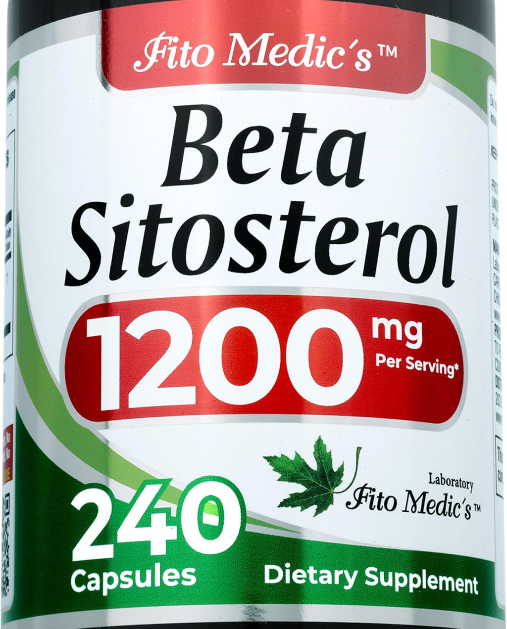 FITO MEDIC'S Lab Beta-sitosterol 1200 mg | 240 Cápsulas | Esteroles Vegetales