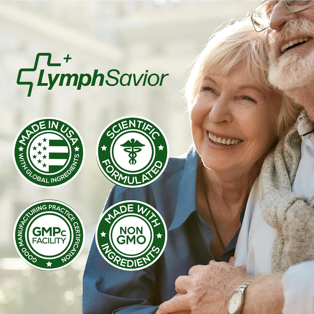 Lymph Savior Suplemento de Apoyo Linfático a Base de Plantas - Trébol Rojo, Castaño de Indias y Bardana - No-GMO, Hecho en EE.UU. - 30 Días