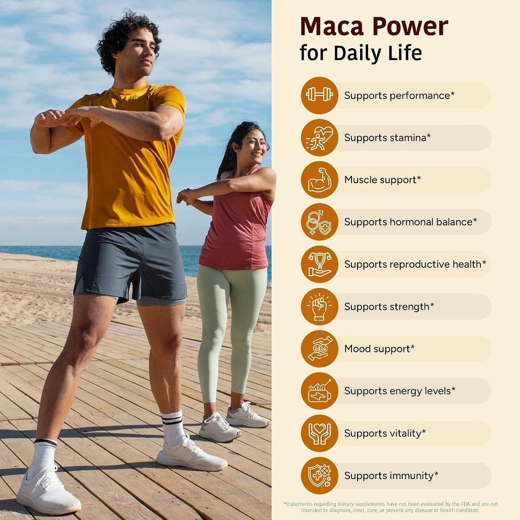 Peruvian Maca Root Capsules 150 ct. Powerful Maca Blend of Yellow Red & Black Maca Root with Black Pepper. All Natural NonGMO Vegan No Stearate No Rice Powder No Silica No Filler