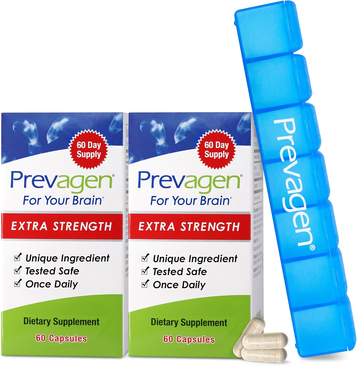 Prevagen Extra Strength - 120 Cápsulas (Suministro para 4 Meses) | Formulado para el Cerebro | 20 mg de Apoaequorina + Vitamina D3