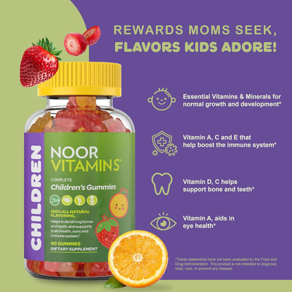 Noor Vitamins Multivitamínico Infantil Halal – Desarrollo y mantenimiento óseo: La vitamina D3 y la vitamina A – Image 3