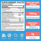 NEVISS Gominolas de Ashwagandha, Magnesio, Rhodiola Rosea y Vitamina B6 - 2000mg - Sin Azúcar
