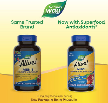 Nature's Way Alive! Multivitamínico Diario Completo para Hombres - Apoya el Metabolismo Energético y la Función Muscular - – Image 2