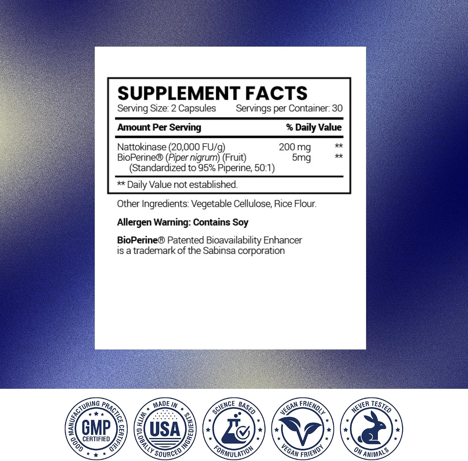 Research Verified Nattokinasa - 4000 FU - Apoyo Circulatorio - BioPerine, Sin Vitamina K2 - 60 Cápsulas - Pack de 3