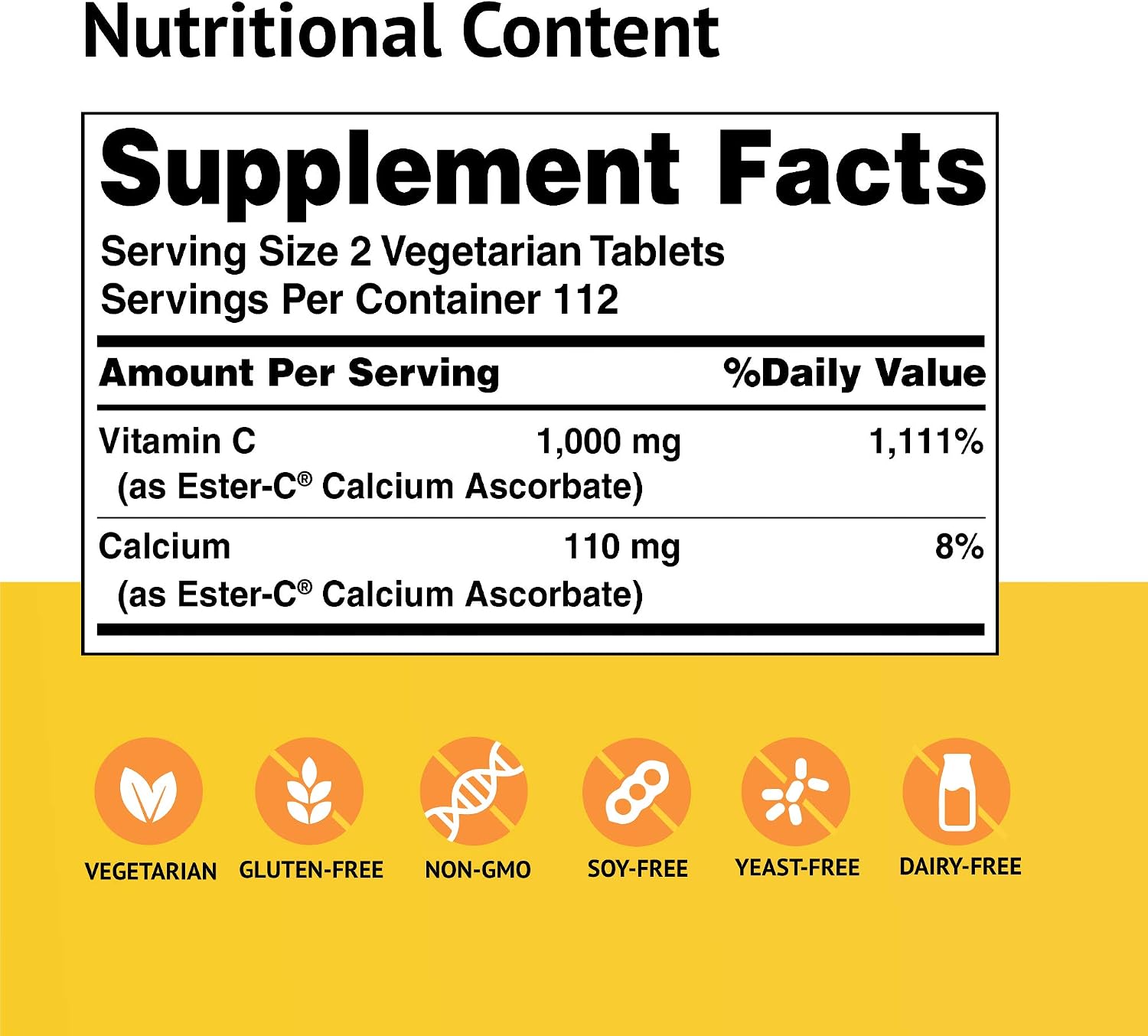 American Health Ester-C Vitamina C 500 mg Comprimidos Recubiertos, 225 Unidades