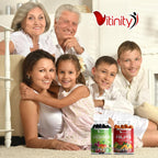 VITINITY Gominolas de Frutas y Verduras Reales - Suplemento Superfood Vegano para Mujeres, Hombres y Niños (60 Días)