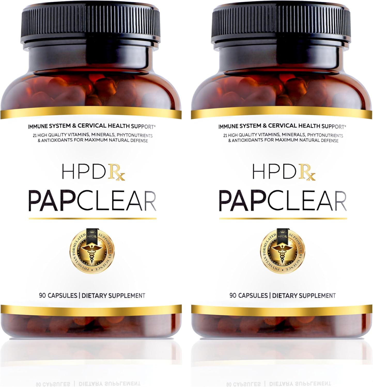 PAPCLEAR – Suplemento Inmunitario Avanzado con 21 Vitaminas y Nutrientes, 90 Cápsulas