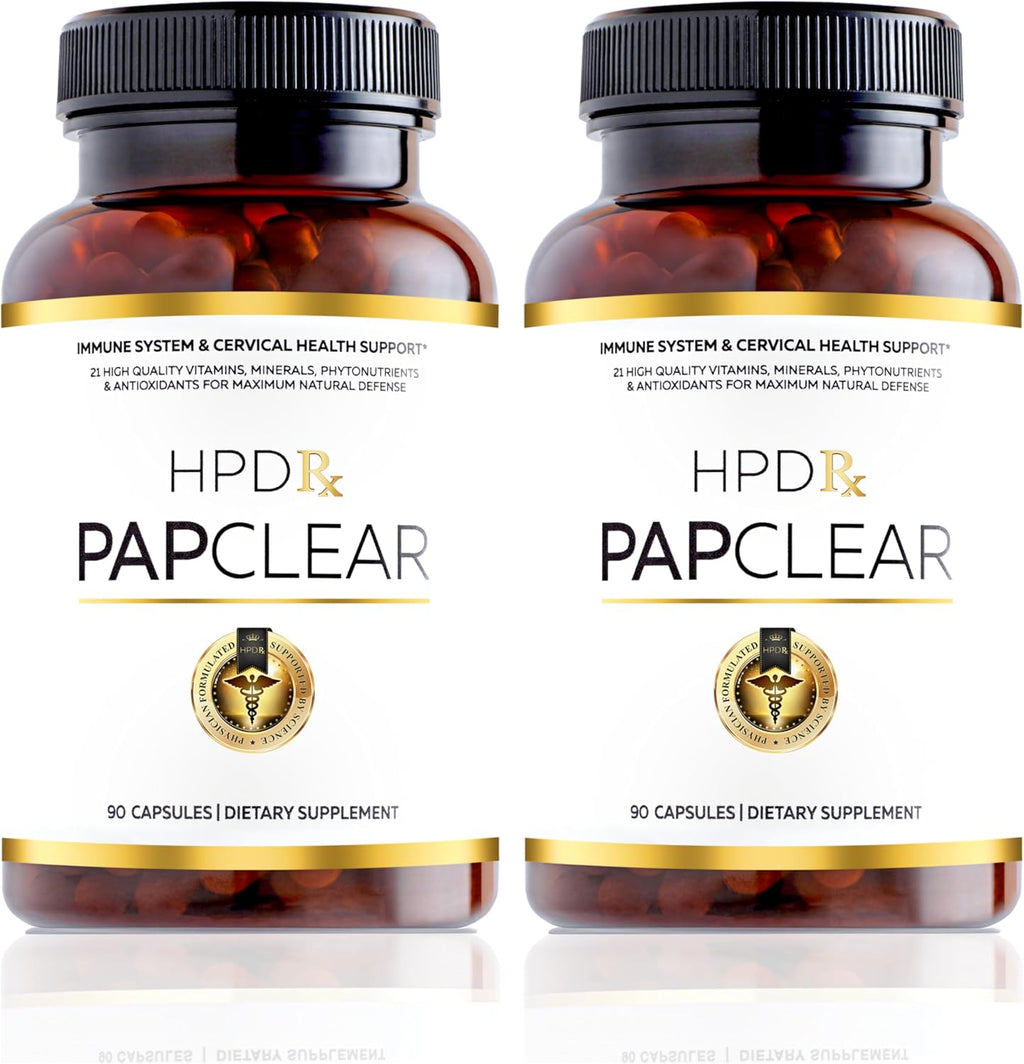 PAPCLEAR Physician Formulated - Suplemento Inmunológico con 21 Vitaminas y Nutrientes - 90 Cápsulas (Pack de 2)