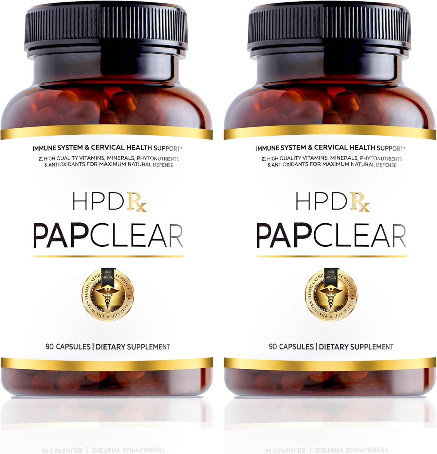 PAPCLEAR Suplemento Inmunológico Natural con 21 Vitaminas y Nutrientes - 90 Cápsulas (Pack de 3)