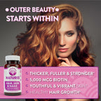 Natures Wellness Hair, Skin & Nails Essential Nourishing - 60 cápsulas con 4000mcg de biotina