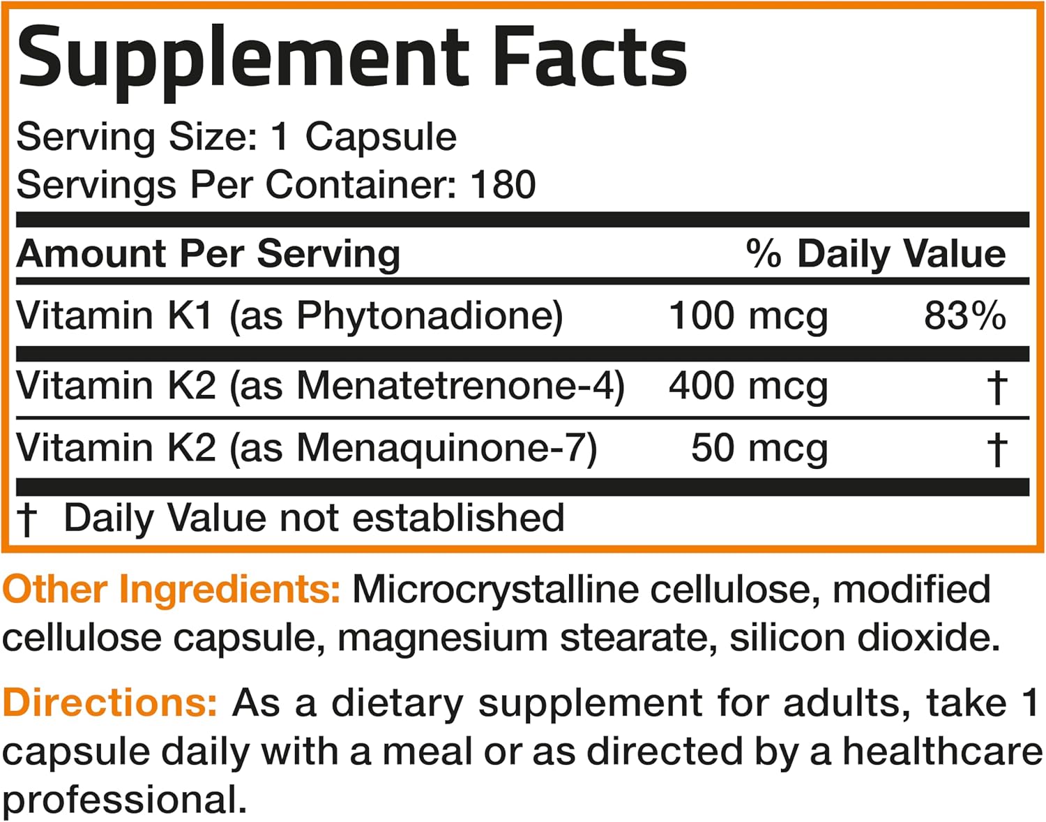 Vitamin K Triple Play: Complejo de vitamina K1, K2 MK7 y K2 MK4, 180 cápsulas
