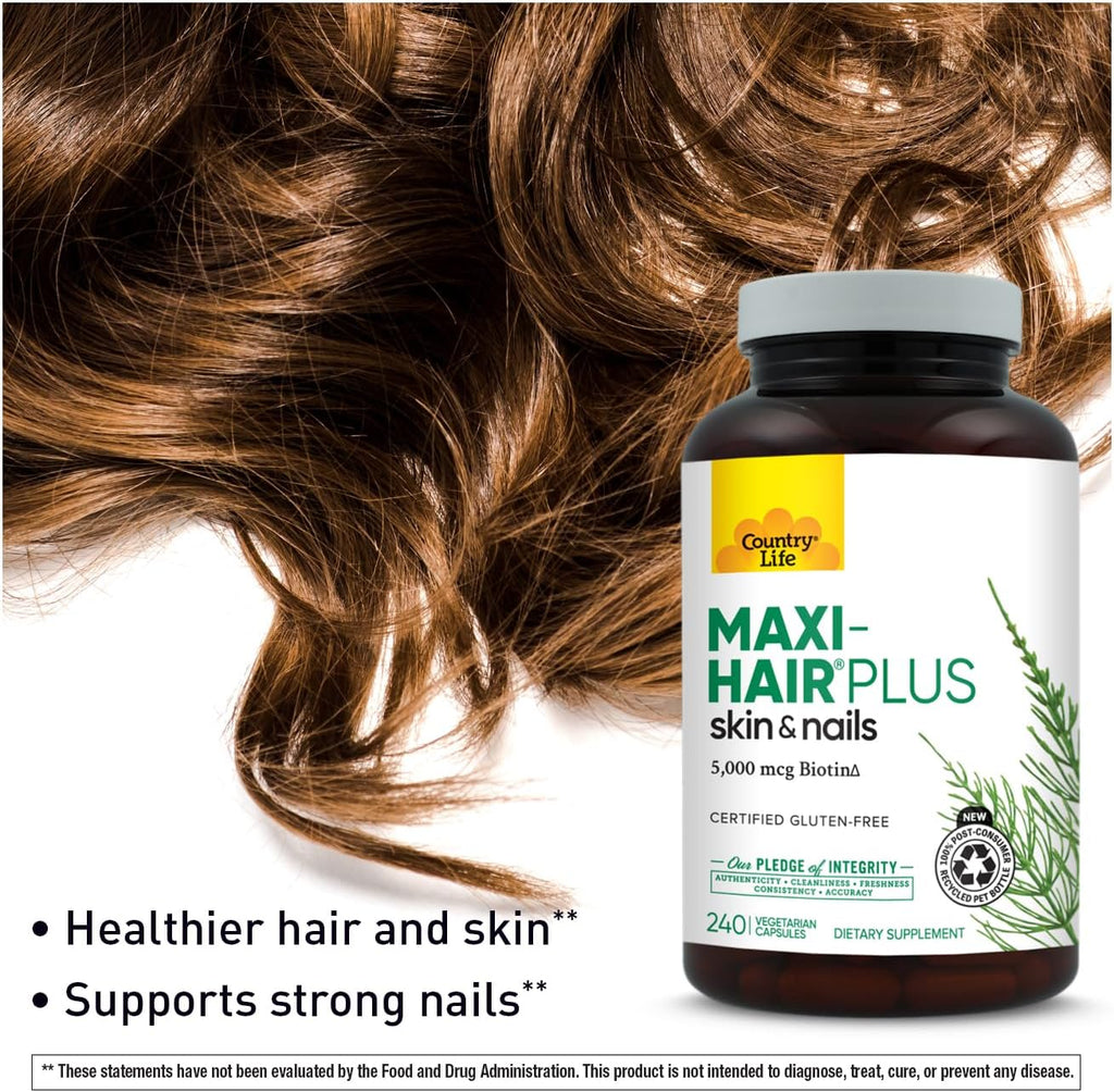 Country Life Maxi-Hair Plus Biotin - 240 comprimidos