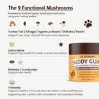 Buddy Guard para Lumps and Bumps - Mezcla Orgánica de 9 Setas para Perros y Gatos