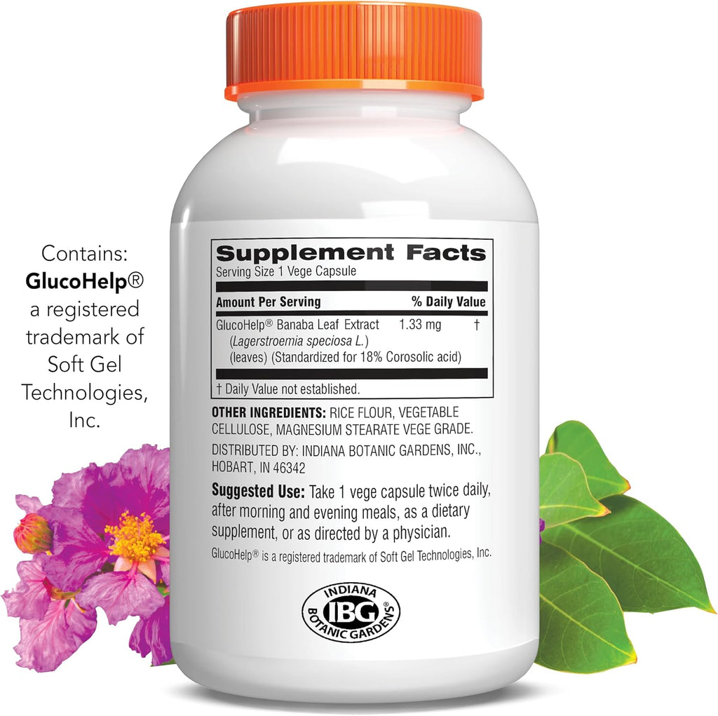 Botanic Choice Gluco Help Extracto de Hoja de Banaba - 60 Cápsulas