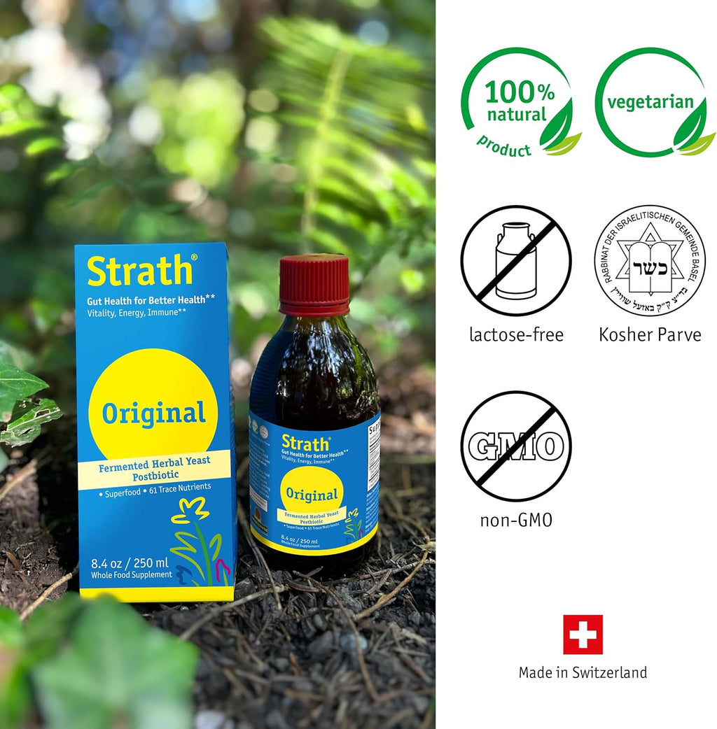 Strath Fermented Herbal Yeast Postbiotic - 250 ml - Suplemento Nutricional Líquido