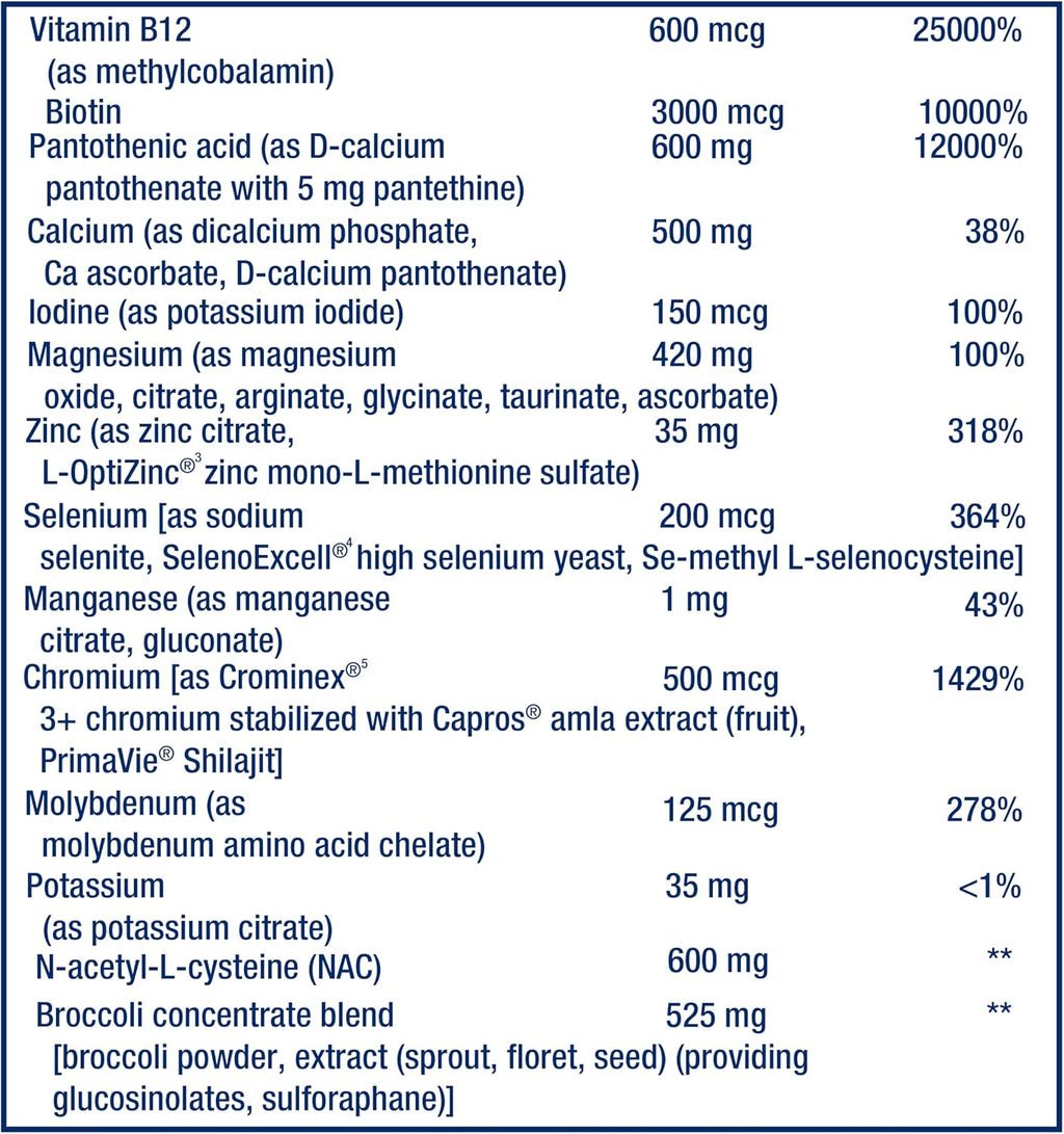 Life Extension Mix™ Tabletas sin Cobre, Fórmula Avanzada de Vitaminas, Minerales, Frutas y Verduras, 240 Tabletas