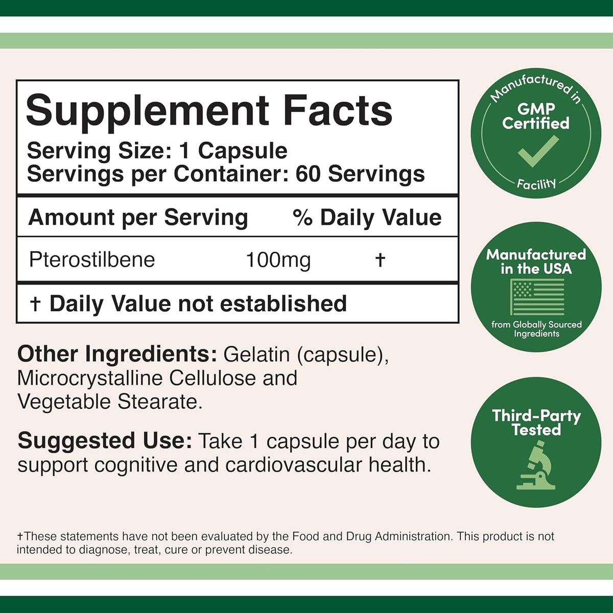 Pterostilbeno 100 mg, 60 Cápsulas - – ¿Puede interactuar con medicamentos? Como con cualquier suplemento, existe – Image 2