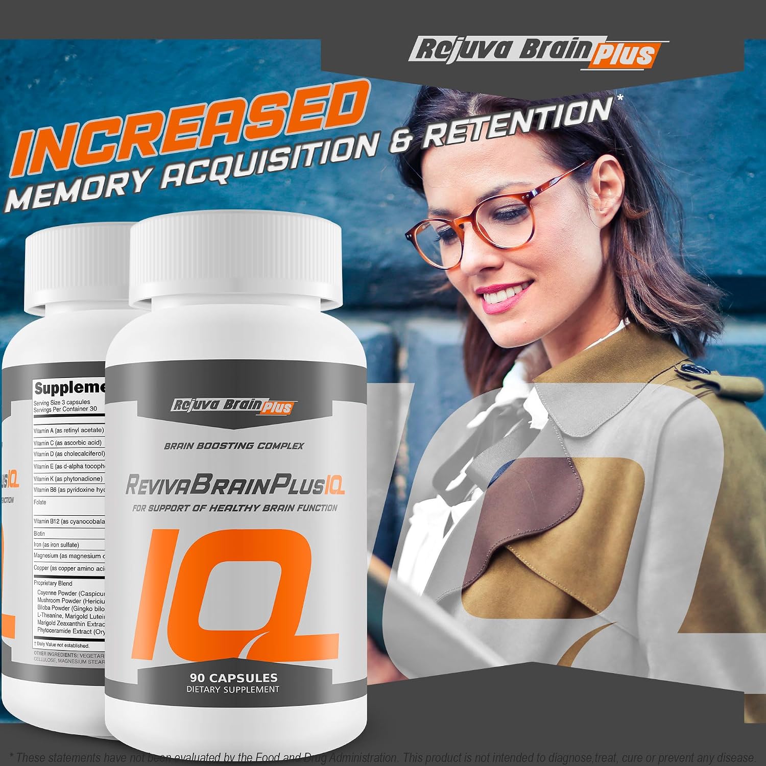 Reviva Brain Plus IQ - Complejo para la función cerebral