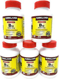Kirkland Signature B12 Sublingual 5000 mcg, 5 Frascos (300 Comprimidos)