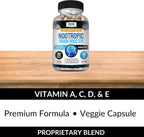 Kaya Naturals - Nootropic Brain Booster - Apoyo para Memoria y Concentración - 60 Cápsulas