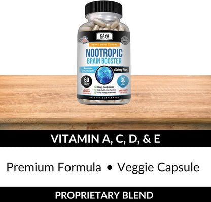 Kaya Naturals - Nootropic Brain Booster - Apoyo para Memoria y Concentración - 60 Cápsulas – Image 5